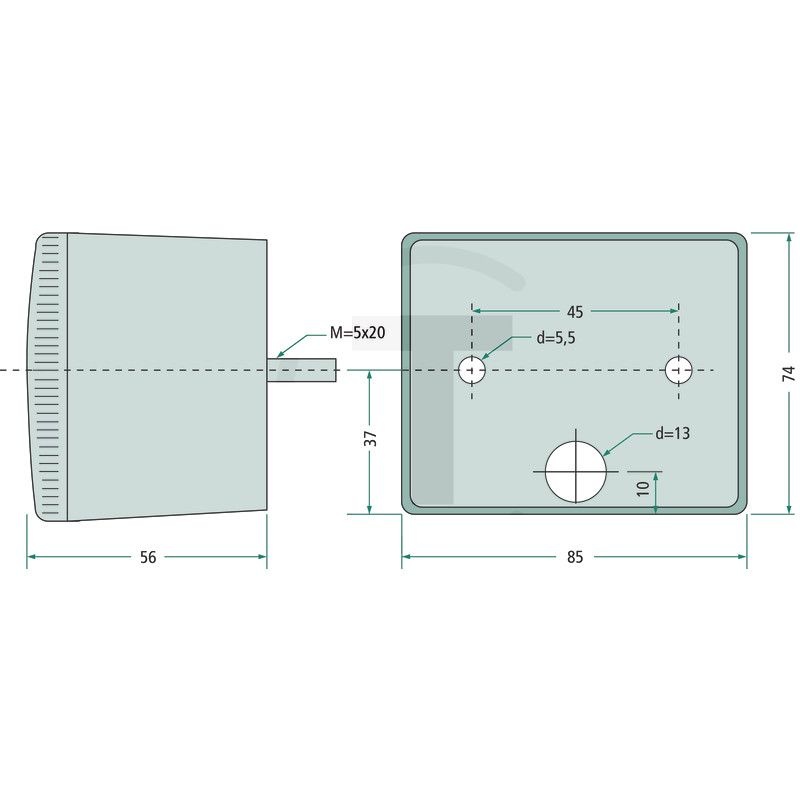 ASPÖCK Mistachterlicht 12 V, 85 x 75 x 55 mm, P21W, Fogpoint | 402584001, foto 2 van 2