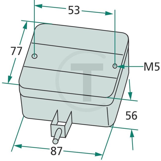 Rear fog light 87 x 78 x 53 mm, P21W, 12 V | FR.21.000