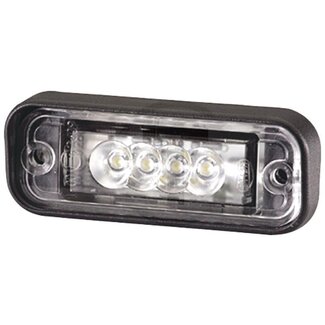 HELLA LED kentekenverlichting 12 V, vlakstekker, zwart