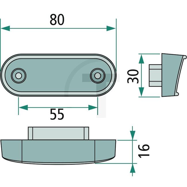 GRANIT LED number plate light 12 V, 80 x 30 x 16 mm | DSL-44/12