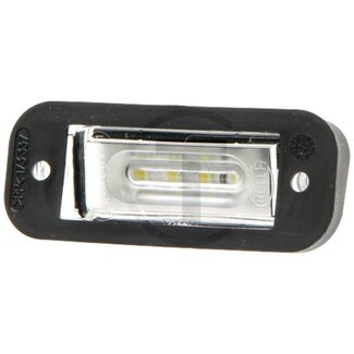 HELLA LED kentekenverlichting 12 V, zwart, vlakstekkerhulzen