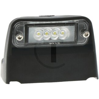 HELLA LED kentekenverlichting 12 V, 63 x 66,2 mm, zwart, vlakstekker