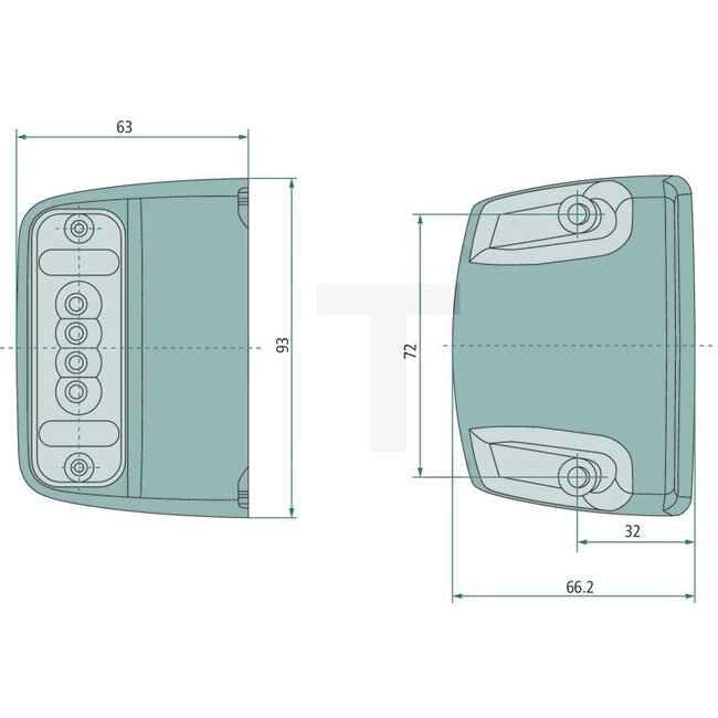 HELLA LED number plate light 12 V, 63 x 66,2 mm, black, blade terminal | 2KA010278321