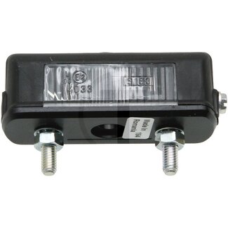 HELLA Kennzeichenleuchte C5W, 12 / 24 V, schwarz, 2 x M6
