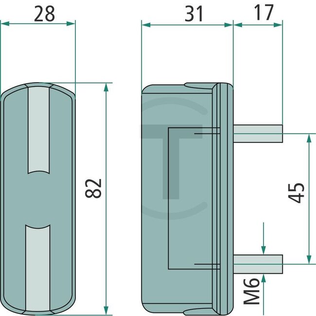 HELLA Kennzeichenleuchte C5W, 12 / 24 V, schwarz, 2 x M6 - 2KA997011021