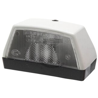 HELLA Kentekenverlichting R10W, 12 / 24 V, grijs, vlakstekker