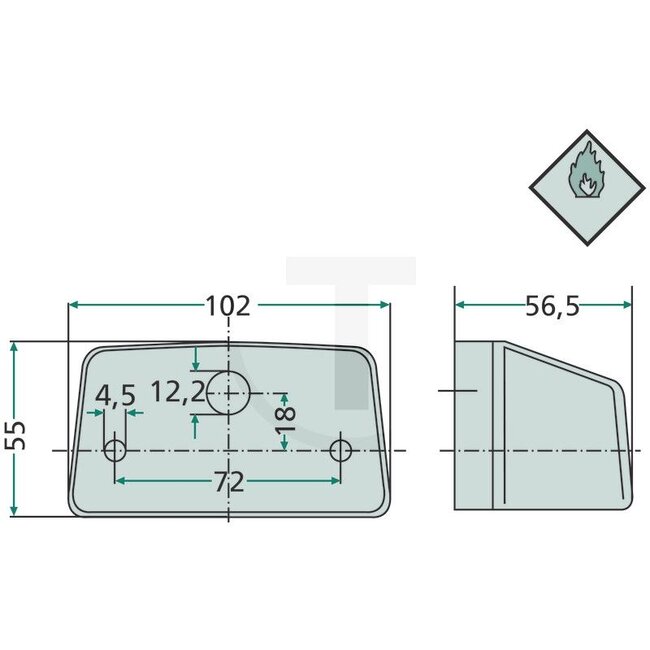 HELLA Kennzeichenleuchte R10W, 12 V, 56,5 x 55 x 102 mm | 2KA998523001