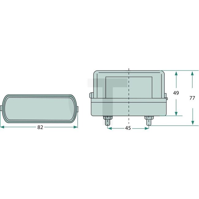 ASPÖCK Kennzeichenleuchte Regpoint Small C5W, 12 V, 800 mm DC-Leitung - 402526001