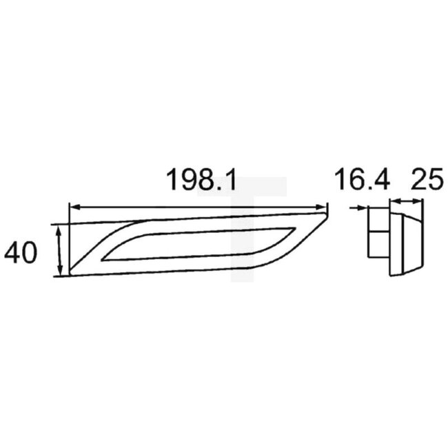 HELLA LED Blinkleuchte hinten rechts 12 / 24 V, 198 x 40 x 25 mm | 20090
