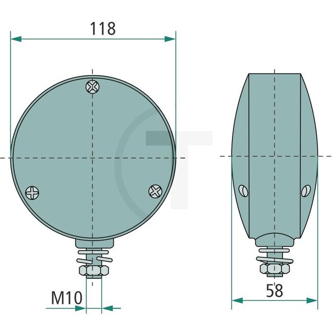 HELLA Blinklicht links / rechts 12/24V21WK / P21W, orange, Ø 118 mm - 2BA003022021