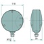 HELLA Blinklicht links / rechts 12/24V21WK / P21W, orange, Ø 118 mm - 2BA003022021
