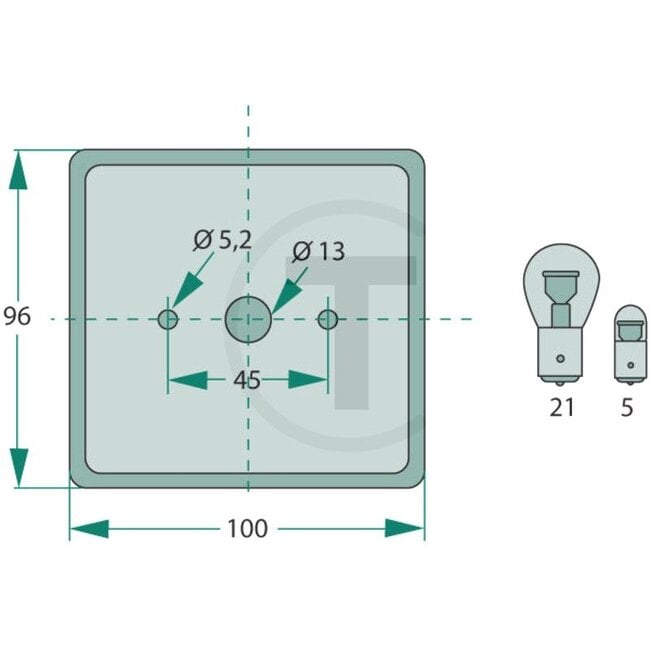 GRANIT Blink-Positionsleuchte - Leuchtmittel: 12V21WK / P21W 12V5WK / R5W - BP96
