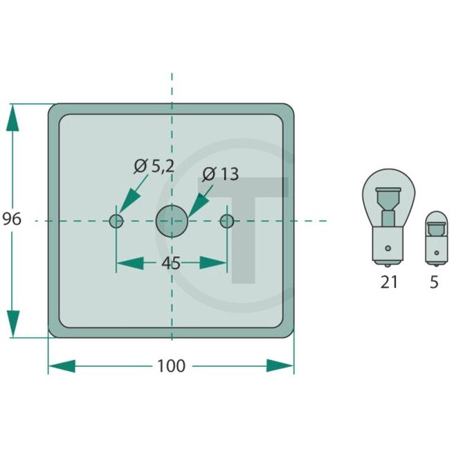 GRANIT Direction indicator and position light - Bulb: 12V21WK / P21W 12V5WK / R5W - BP96