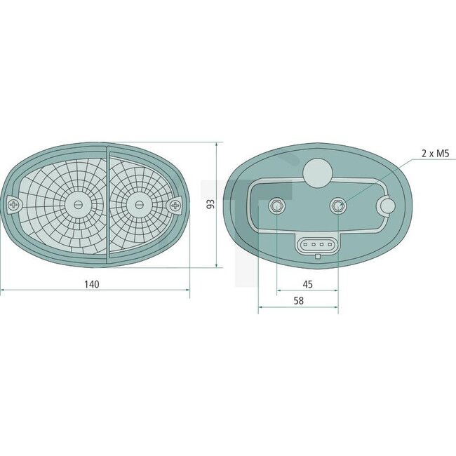 GRANIT Knipper-breedtelicht / knipperlicht - 70702073, LT3.48450.10 | Lamp: 12V21WK / P21W | 12V5WK / R5W | Kleur: geel, wit | Opbouw: voorzijde