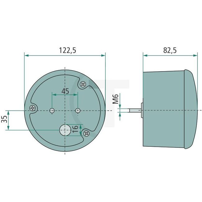 HELLA Knipperend achteruitrijlicht rond P21W, Ø 122,5 mm, 12 / 24 V Claas | 2BN964169051