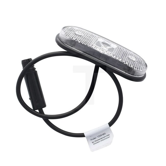 ASPÖCK LED position light Unipoint I LED white 24 V, cable 1500 mm