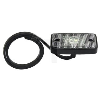 Cobo Positionsleuchte weiß/klar, rechteckig, Kabellänge 500 mm, 12 V