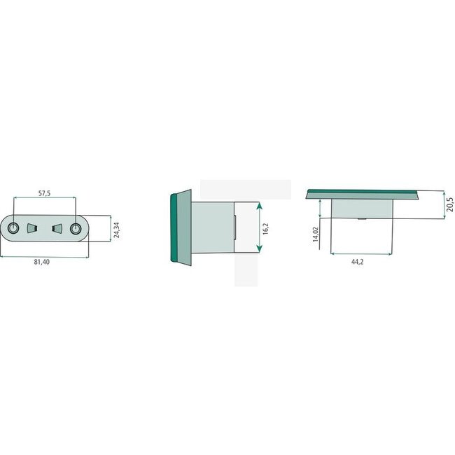 ASPÖCK Marker light Posipoint II LED white/clear, 81 x 24 mm, P&R-connection