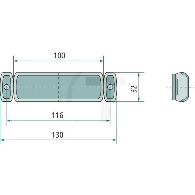 HELLA LED Positionsleuchte rot 24 V, 130 x 32 mm, Quick-Link, Kabel 300 mm - 2TM008645651