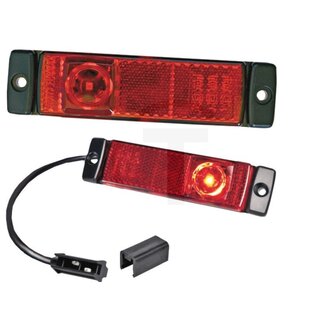 HELLA LED breedtelicht rood 24 V, 130 x 32 mm, Quick-Link, kabel 5000 mm