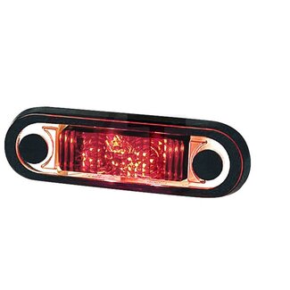 HELLA LED-breedtelicht rood 8 - 28 V, kabel 5.000 mm - 2 stuks