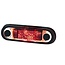 HELLA LED-breedtelicht, 2 stuks - 455002019220192 | Uitvoering: voor horizontale of verticale inbouw, helder glas met 2 rode LED's 0,5 watt, Te gebruiken als achterlicht of contourlicht, met afdichtring en kappen voor de montagegaten, Aansluitkabel: 5.000 mm la