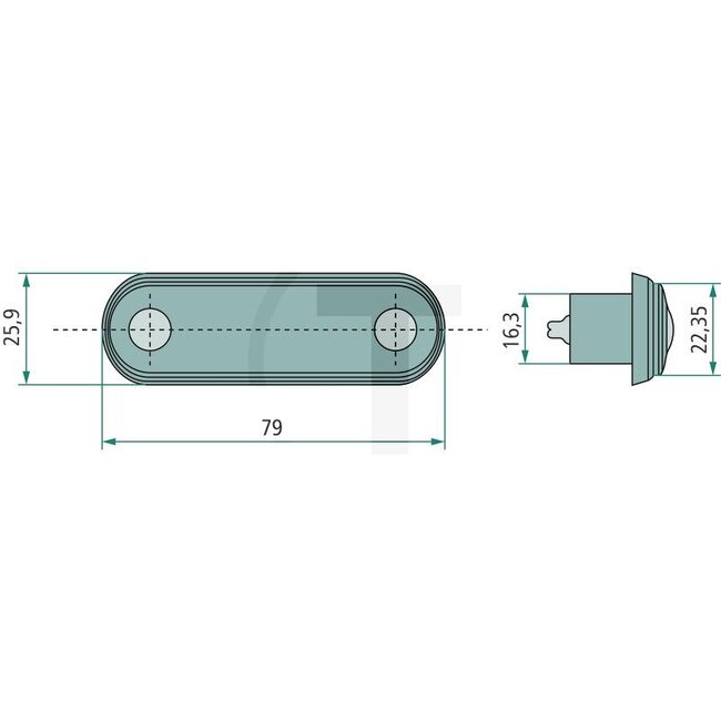 HELLA LED-breedtelicht rood 8 - 28 V, kabel 5.000 mm - 2 stuks | 20192