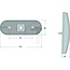 ASPÖCK LED position light Unipoint I LED red 24 V, cable 500 mm