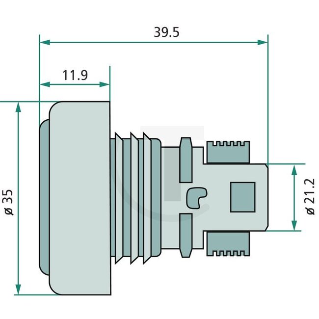HELLA Positionsleuchte LED weiß 24 V, 2-polig ECon, rund - 2PF340825001