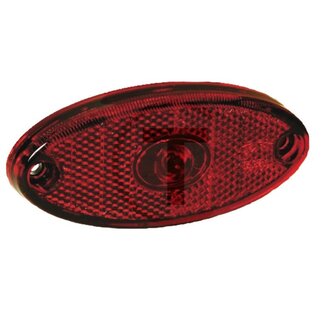 ASPÖCK Rücklicht Flatpoint II LED rot, oval, Kabellänge 500 mm, 12 V