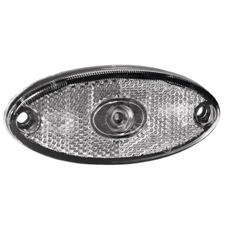 ASPÖCK Rücklicht Flatpoint II LED weiß, oval, Kabellänge 1000 mm, 12 V