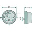 HELLA Marker light C5W white/clear, round 80 mm, attachment | 336483, 060519134, 2PF001259-631