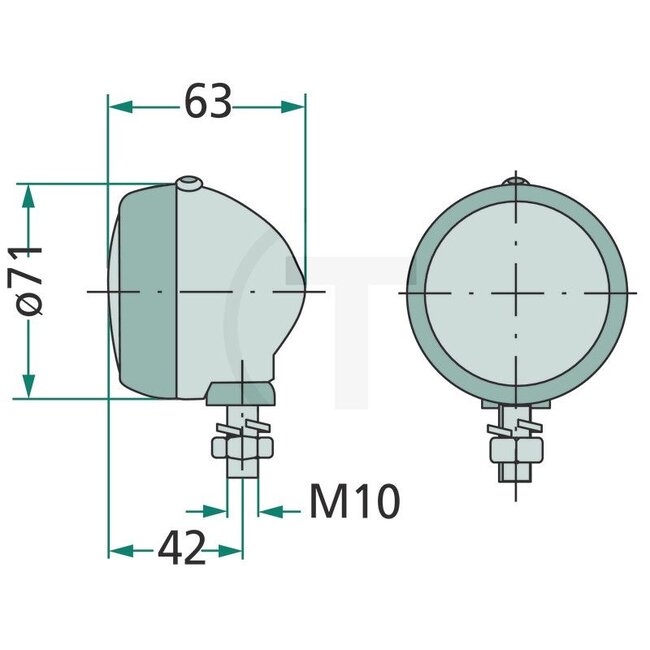 HELLA Breedtelicht R5W wit/helder, rond 73 mm, aanbouw | X830180033000, X830180035010, 2PF001648-161