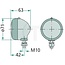 HELLA Marker light R5W white/clear, round 73 mm, attachment | X830180033000, X830180035010, 2PF001648-161