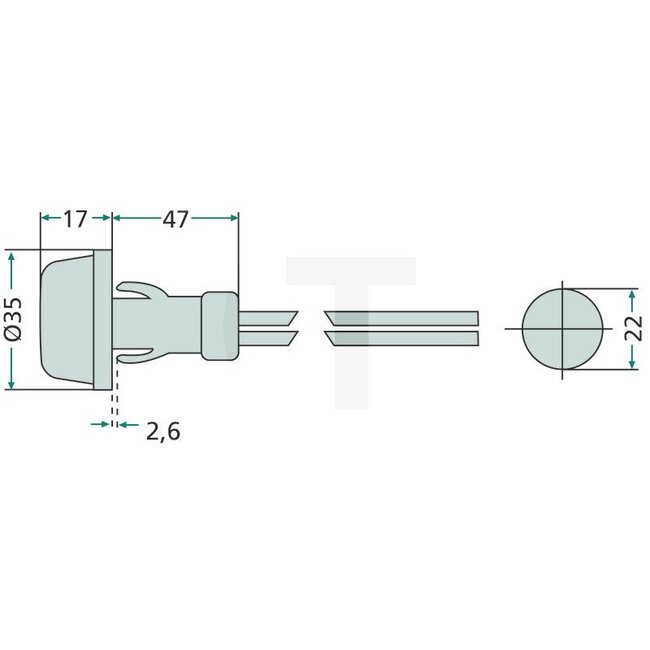 HELLA Begrenzungsleuchte W5W weiß/klar, rund, Kabellänge 1800 / 800 mm, Einbau | 2PF003563151