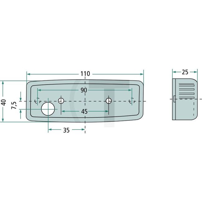 HELLA Marker light W5W white/clear, rectangular 110 x 40 mm, attachment | 2PF006717011