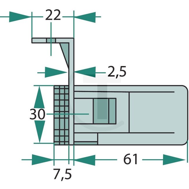 PROPLAST Begrenzungsleuchte T4W, weiß, 95 x 30 x 8 mm, 24 V | 40133033
