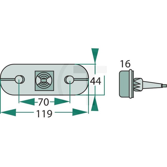 PROPLAST Feu latéral à LED - 50221200000, 21200000