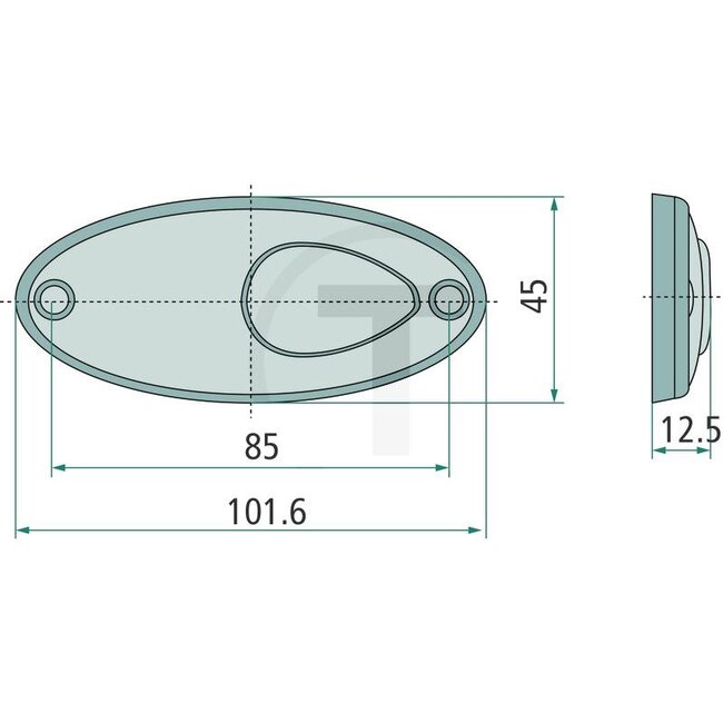 HELLA Seitenmarkierungsleuchte LED orange, 101,6 x 45 x 12,5 mm, 24 V - 2PS964295071