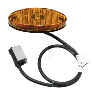 ASPÖCK Lampe Flatpoint II LED 24 V, 102 x 46 x 28 mm, orange, Einbau