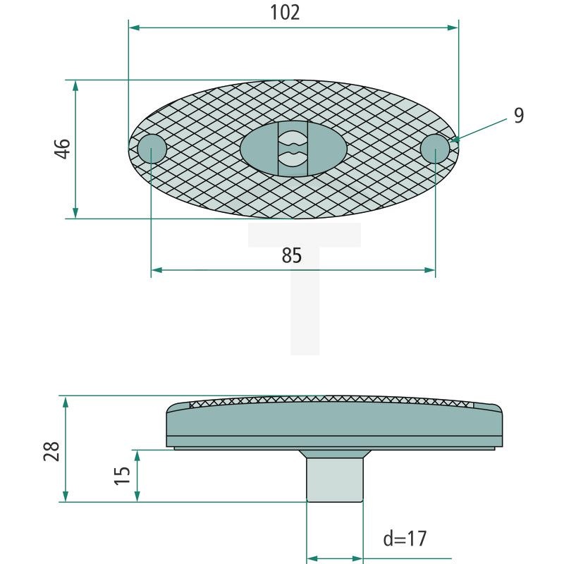 ASPÖCK Lamp Flatpoint II LED 24 V, 102 x 46 x 28 mm, oranje, inbouw, foto 2 van 2