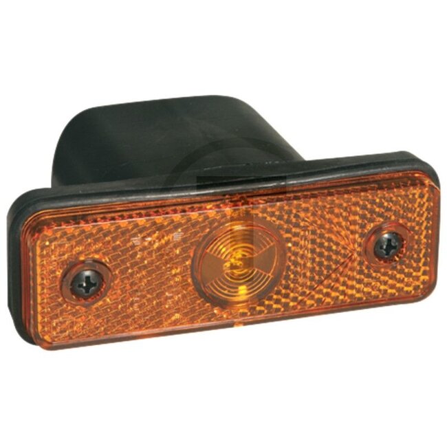 ASPÖCK LED zijdelings markeringslicht geel, inbouw zonder kabel, 24 volt - 504212201004 | Vorm: rechthoekig | Montagewijze: Inbouw | Netspanning: 24 V