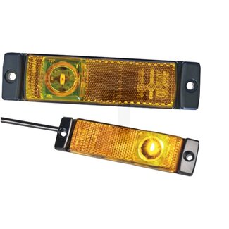 HELLA Seitenmarkierungsleuchte LED 130 x 32 mm, orange, 24 V, Kabel 5000 mm