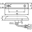 HELLA LED zijmarkeringslicht - 455VF2PS 357010001, VF2PS357010001 | Lamp: LED | Aansluiting: 150 mm kabel met 6,3 mm vlakstekker en isoleerhulzen | Breedte: 65 mm