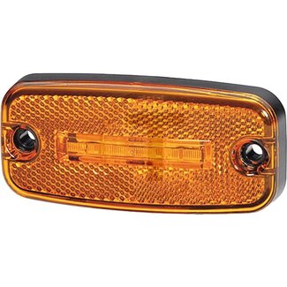 HELLA Zijmarkeringslicht LED 21 x 51 x 111 mm, geel, 24 V, met reflector