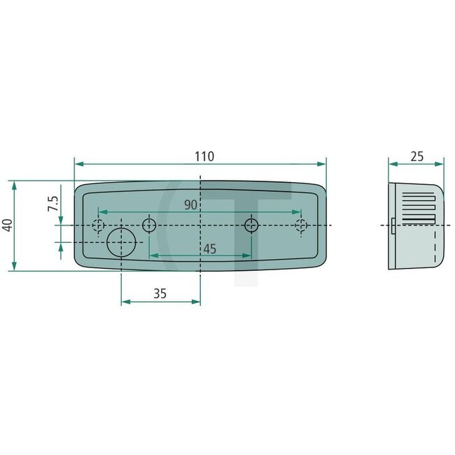 HELLA Zijmarkeringslicht W5W 110 mm, helder, 12 V, met houder | 2PS006717061