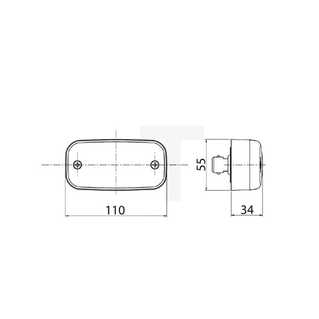 GRANIT Side marker light - Bulb: 12 / 24V4WK / T4W