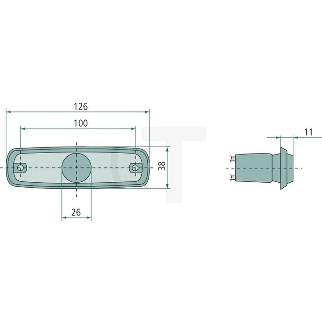 HELLA Seitenmarkierungsleuchte W3W 126 x 38 x 11 mm, orange, 24 V, Einbau - 2PS962964012