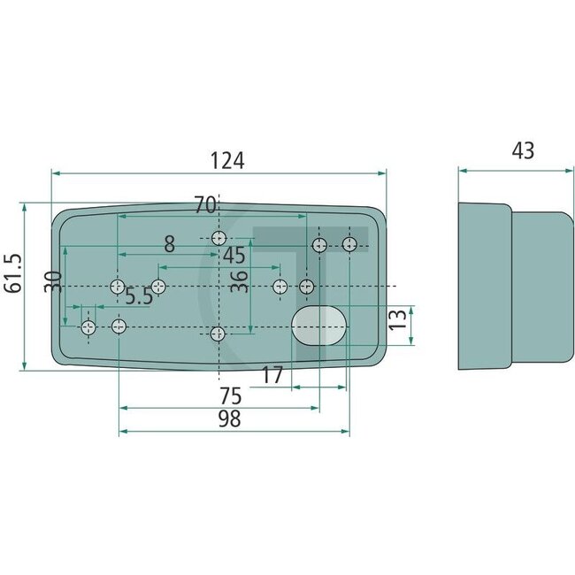 HELLA Zijmarkeringslicht R5W 124 x 61,5 x 43 mm, oranje, 12 / 24 V | 2PS004361001