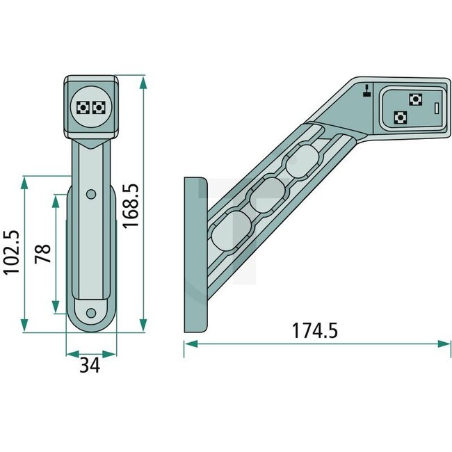 GRANIT Rear marker light - Bulb: LED - 238L/4010002200